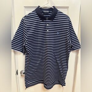 Polo Golf by Ralph Lauren Navy Blue Striped Polo Size 
M